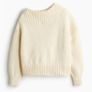 H&M Cream Off-the-Shoulder Sweater